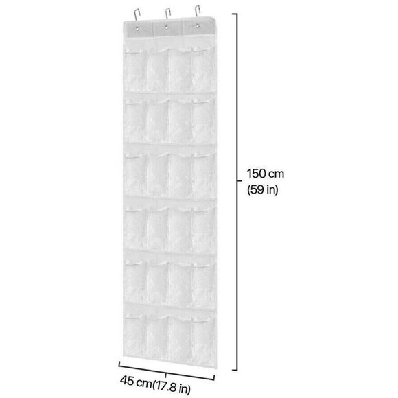 Over The Door Shoe Organizer Rack Hanging Storage Holder Hanger Bag Closet 24 - Picture 6 of 8